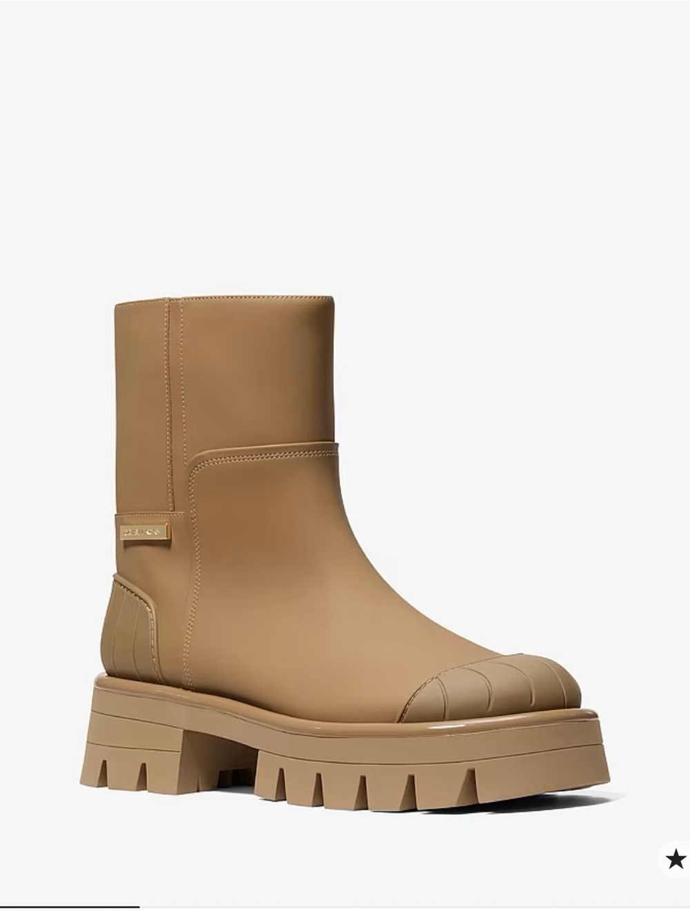 Michael Kors Sydra husk color Lug Sole Ankle Boot